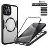 Magnetic For Magsafe 360 Full Body Front+Back Clear Case For iPhone 16 15 11 12 13 14 Pro Max Silicone Bumper Shockproof Cover