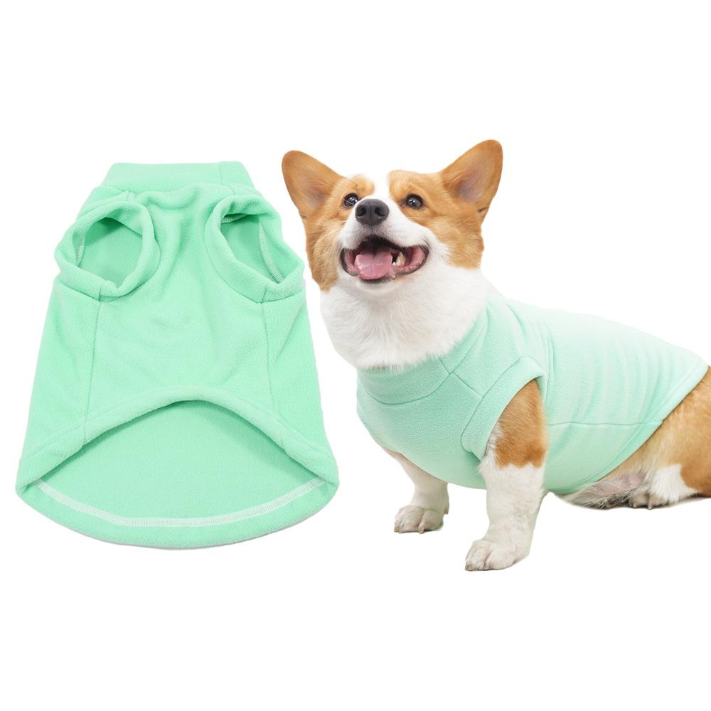 Winter Corgi Clothes Warm Solid Color Dog Clothes Medium Dog Pet Fleece Sweater