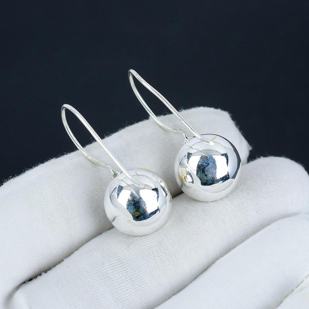 Natural Kingman Pink  Spiny Oyster Gemstone Earrings, 925 Sterling Silver Earring, Handmade Boho Silver Jewelry Dangle Earrings, Birthday Gift