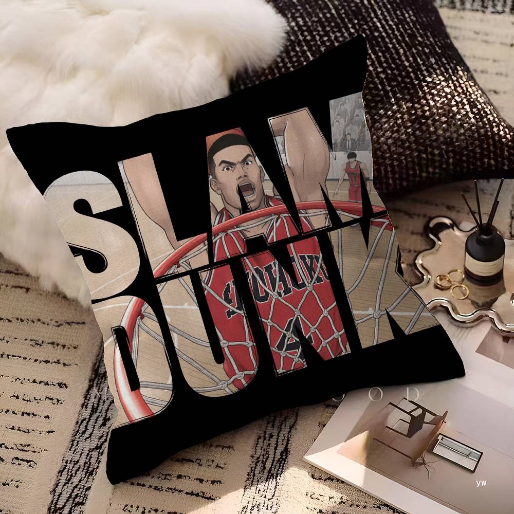 Japanese Cartoon S-Slam D-Dunk Office Cushion Pillowcase Car Cushion Cover45X45CM Lumbar Pillowcase Sofa Pillowcover