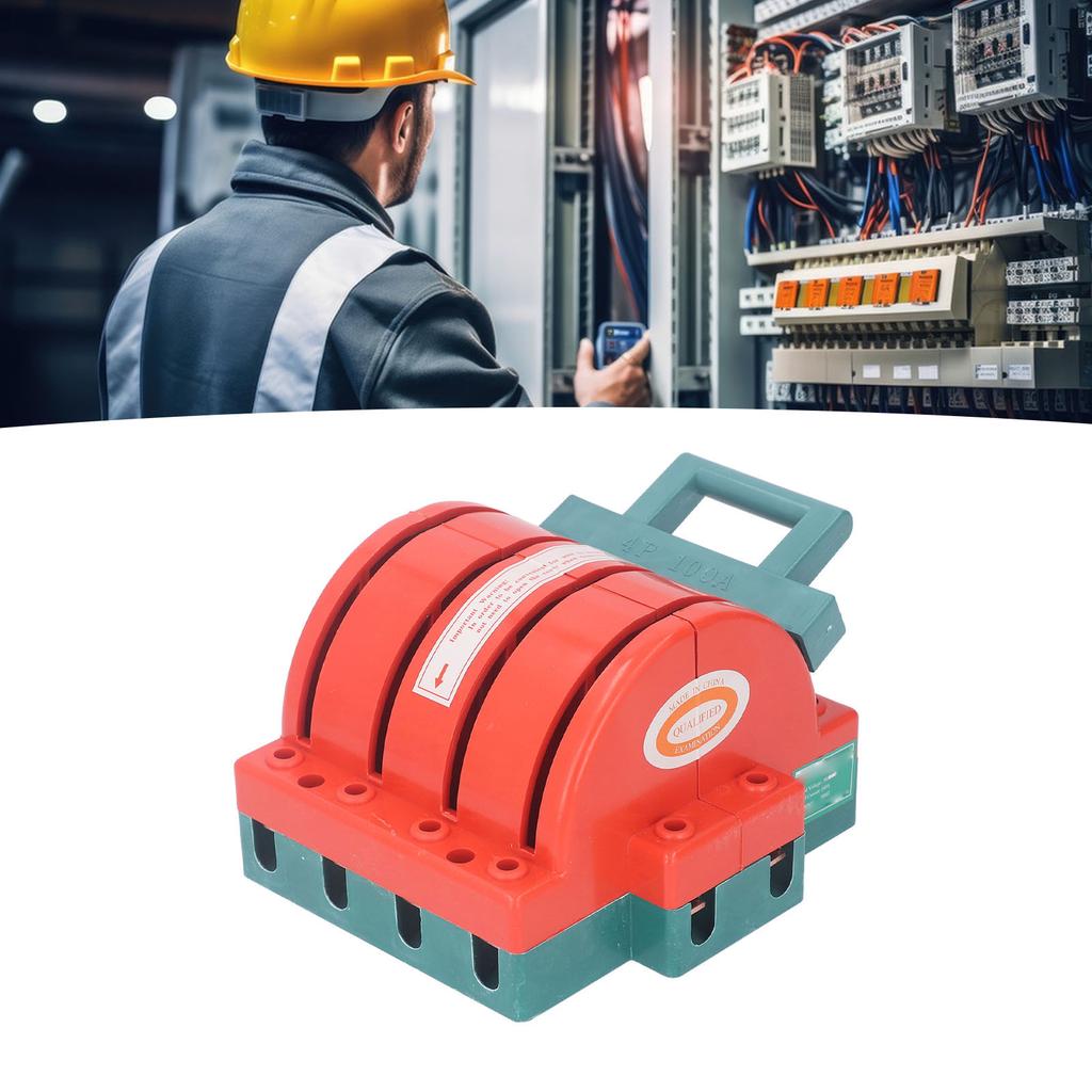 DPDT Power Isolation Switch 4P AC380V 100A Double Pole Double Throw Electrical Disconnect Knife Swit