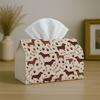 1pc Tissue Box Holder with Cute Pattern Design-Dog Paw Beige&Playful,Durable Polyester,Ideal for Kitchen,Living Room,Bedroom,Bathroom,-Holiday Decor,B