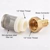 1Pcs New 6-19mm 1/2" Hose Filter Brass Strainer Sprayer Pump Filtering Net Stainless Steel Garden Irrigation Mesh Filter