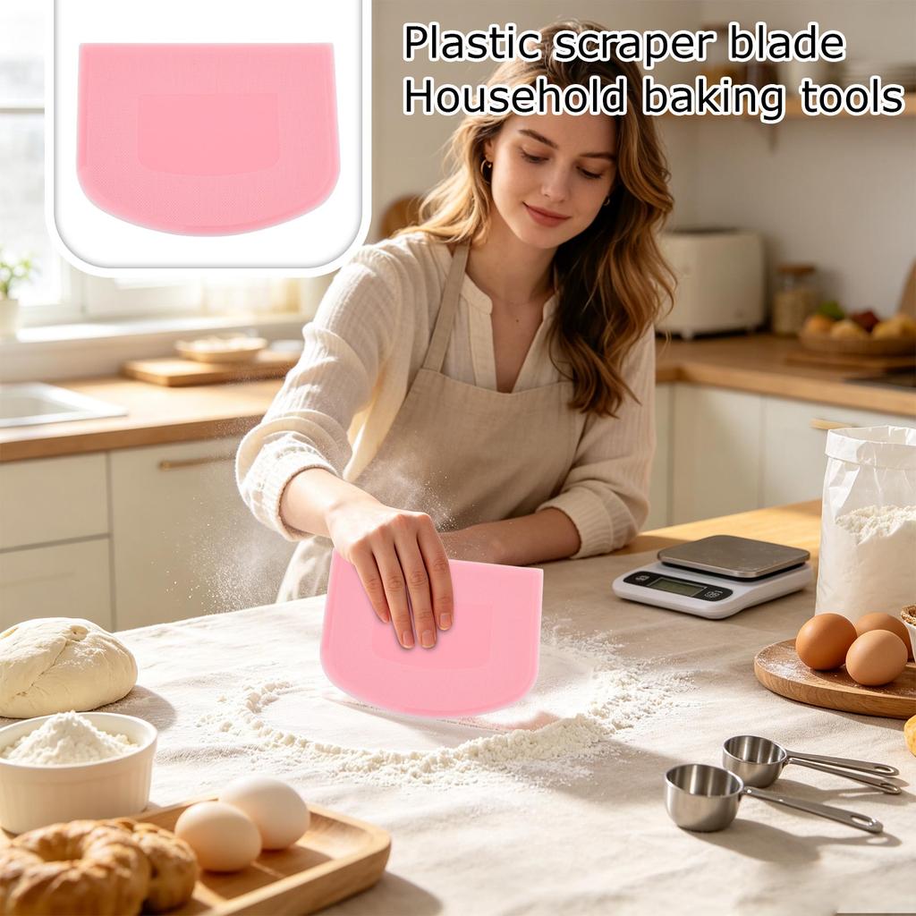 Plastic Icing Scraper with Spatula for Baking, Bread and Pancake Making