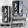 Z Fold 8 Phone Case 7/6 Dual Hinge Pen Slot With Electroplate Transparent Full Body Protective Cover