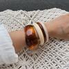 Y2K Boho Transparent Resin Acrylic Bangles for Women 2025 New Fashion Geometric Irregular Bracelet Aesthetic Jewelry
