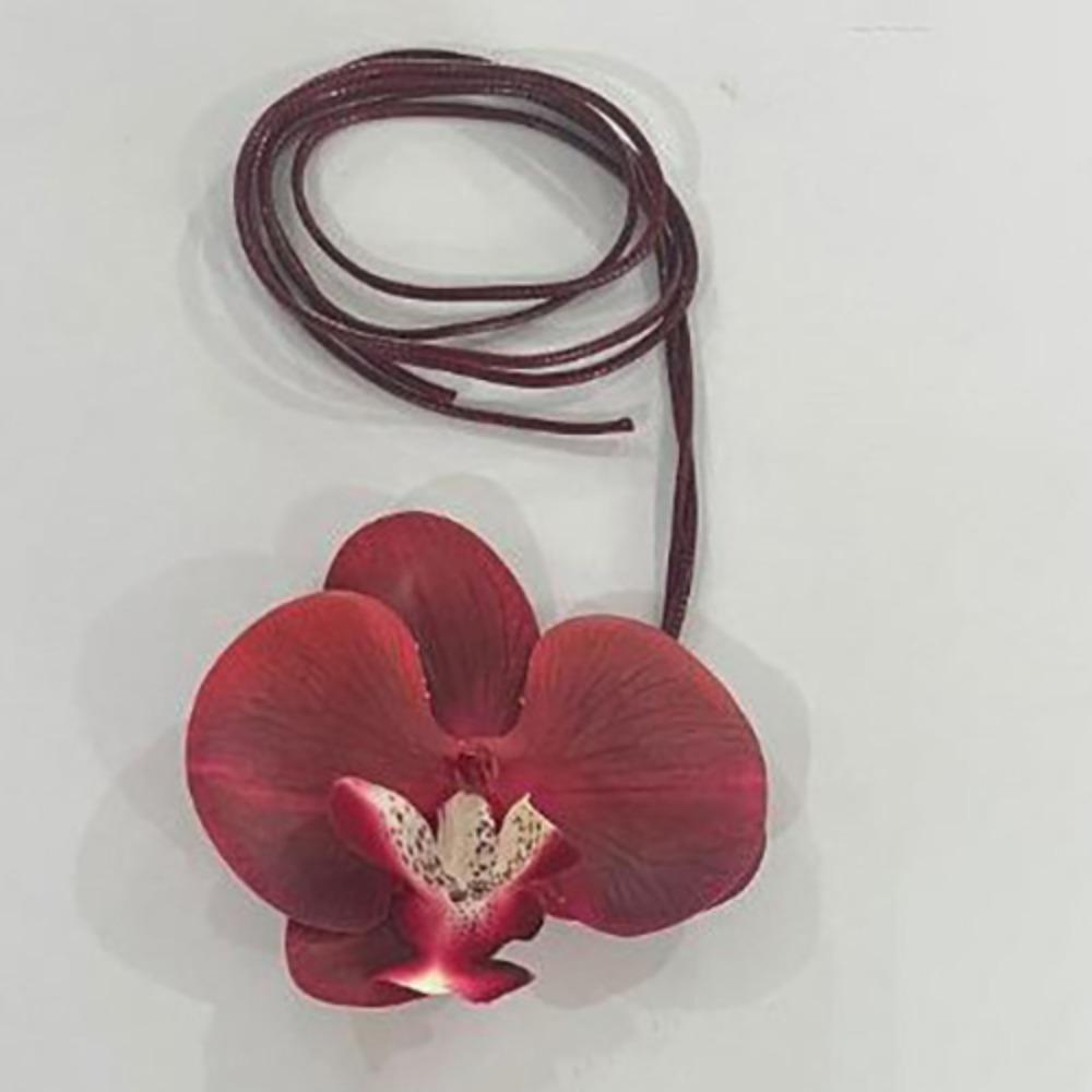 Pearl Phalaenopsis Flower Necklace Colorful Korean Style Choker  Photograph