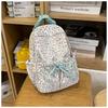 New fresh, sweet and cute little flower backpack, lightweight spring outing for junior and high school students, and large-capacity backpack.
