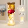 Everlasting Rose LED Glass Dome Bouquet Romantic Illuminated Ornament Perfect Valentine's Day Christmas Home Decor Romantic Gift