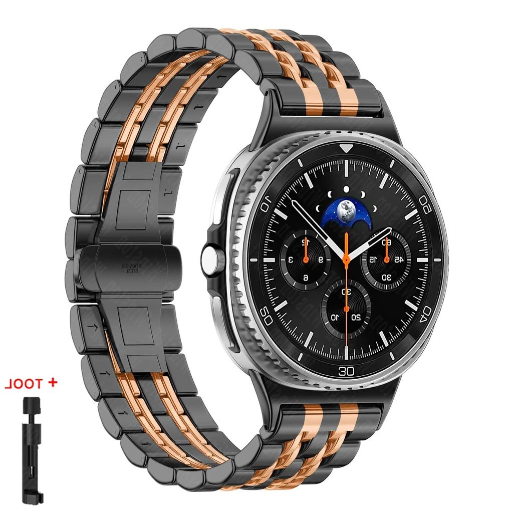 Für Samsung Galaxy Watch 8 40/44mm 8 Classic 46mm Metallarmband Edelstahlband Armband Business-Uhrband