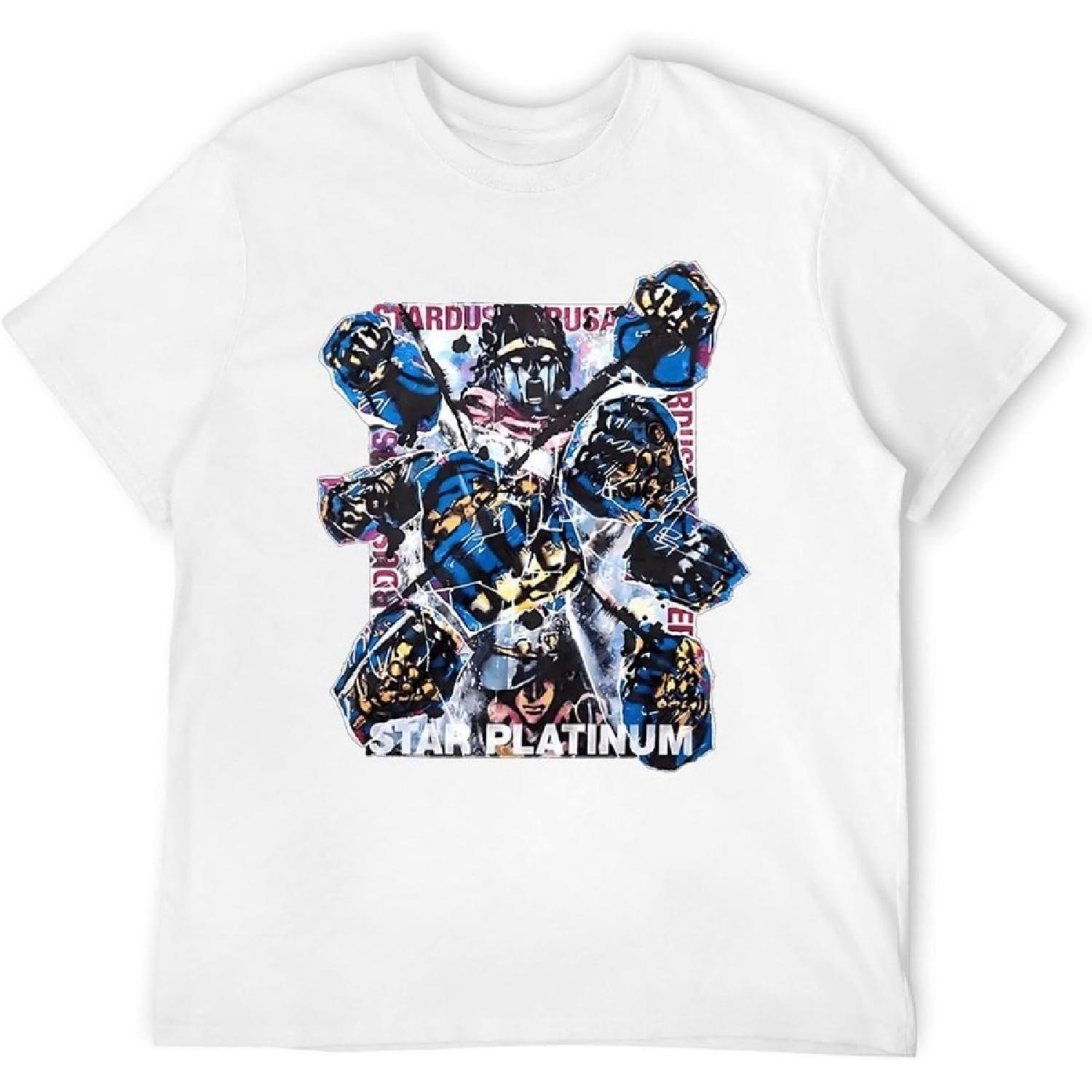 

Cosmic Power Fist T-Shirt - Vintage Anime Inspired Graphic Tee for Men Women XXXXXL білий