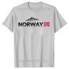 Funny Norway Flag Mountain Outdoor Graphic T-shirts Men Women's Fashion Casual Tshirt 100% Cotton Loose Oversized T Shirt