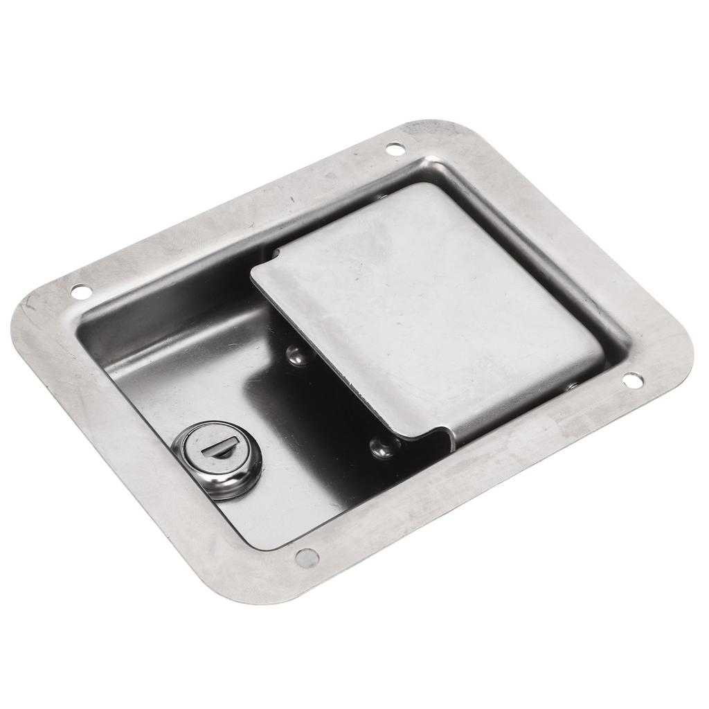 High Quality Stainless Steel Toolbox Lock RV Handle Latch Paddle Lock with 2 Keys for Trailer Truck Rustproof High Hardness Sturdy and Reliable