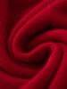 Women's Year of the Horse Red 100% Wool Sweater, Half-High Neck, Loose Fit Knitwear