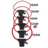 In Line Automotive Fuse Socket Mini Blade Waterproof Fuse Holder Splash-Proof 32V 50A With Fuse Blade Disconnect Switch Socket