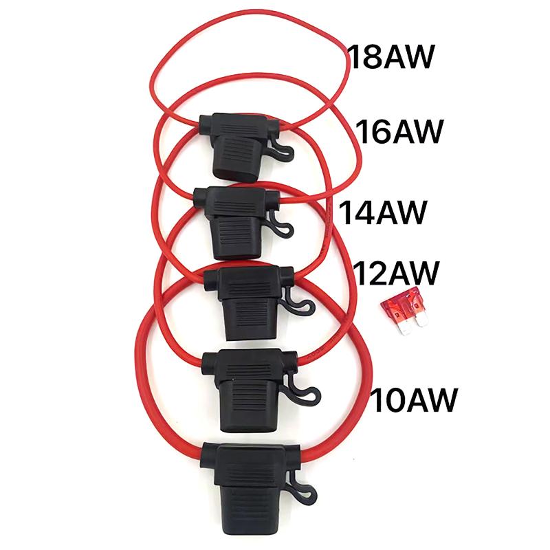 In Line Automotive Fuse Socket Mini Blade Waterproof Fuse Holder Splash-Proof 32V 50A With Fuse Blade Disconnect Switch Socket