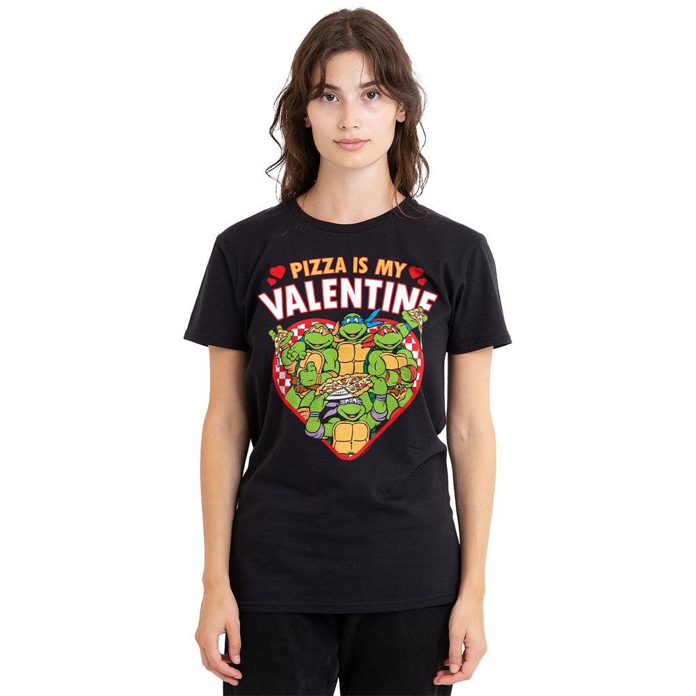 Teenage Mutant Ninja Turtles Unisex Adult Pizza Is My Valentine T-Shirt