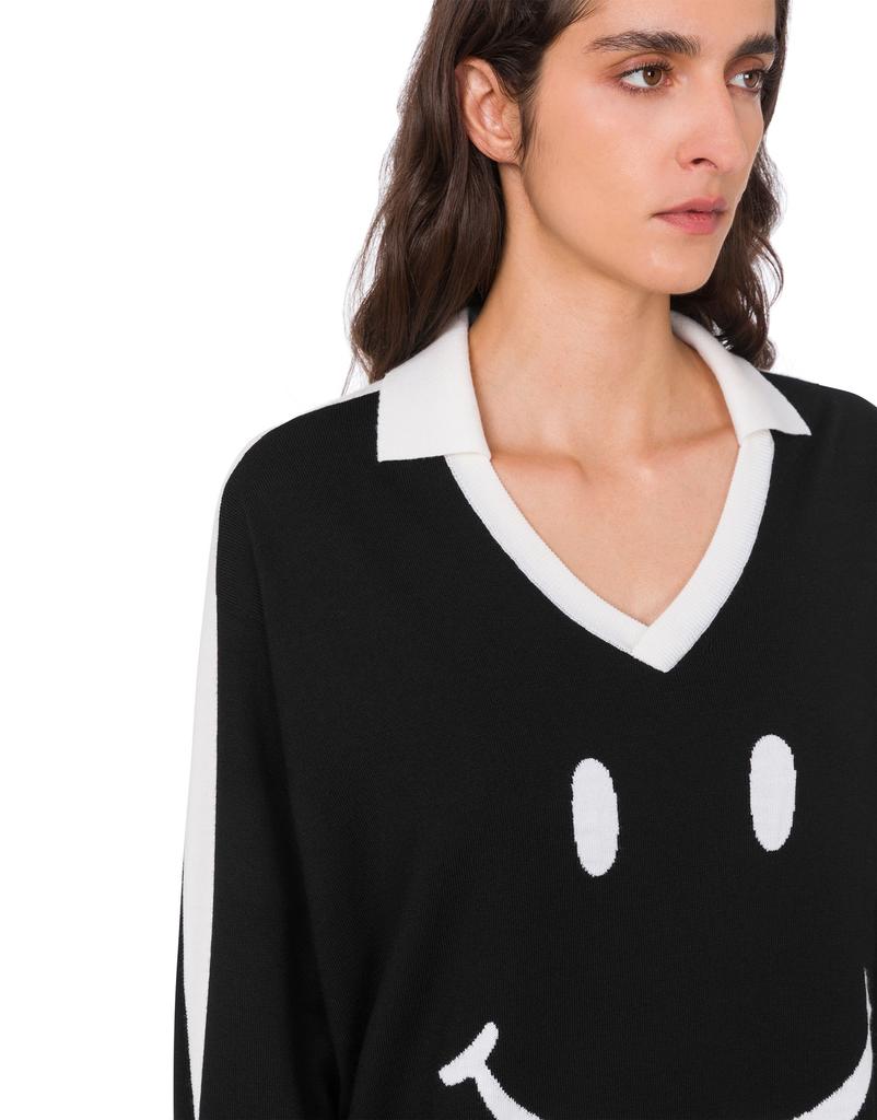 MOSCHINO Smiley® Extra Fine Merino Wool Sweater