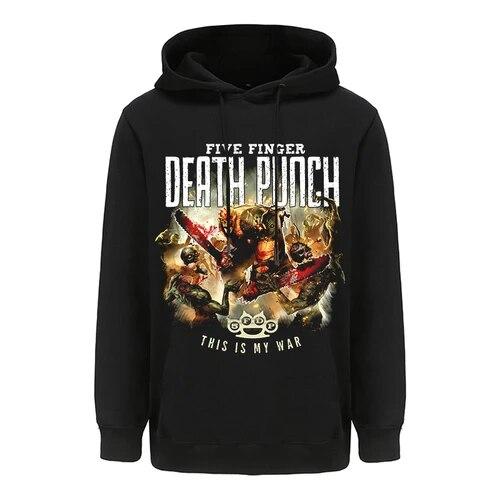 Five Finger Death Punch Metal Rock Aesthetic Hoodies Sweatshirt Gothic Top Harajuku Streetwear Hoody Tops Unisex