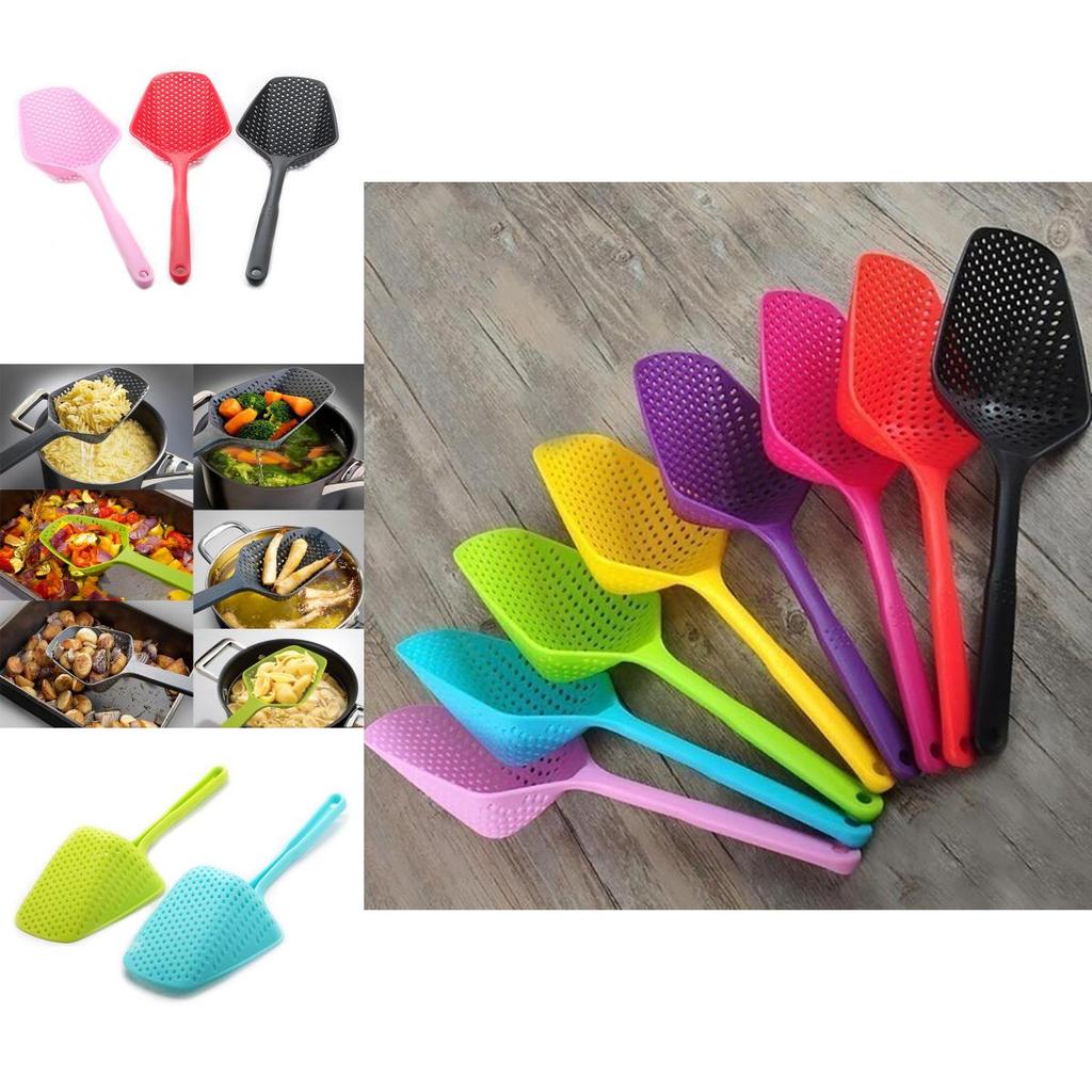 Versatile Cooking Shovel Vegetable Strainer Scoop Nylon Spoon Colander Ideal For All Home Cooks