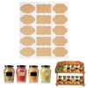 120PCS Kraft Label Sticker with Fancy Shape Storage Box Labels for Homemade Items Essential Oil Bottles and Jars