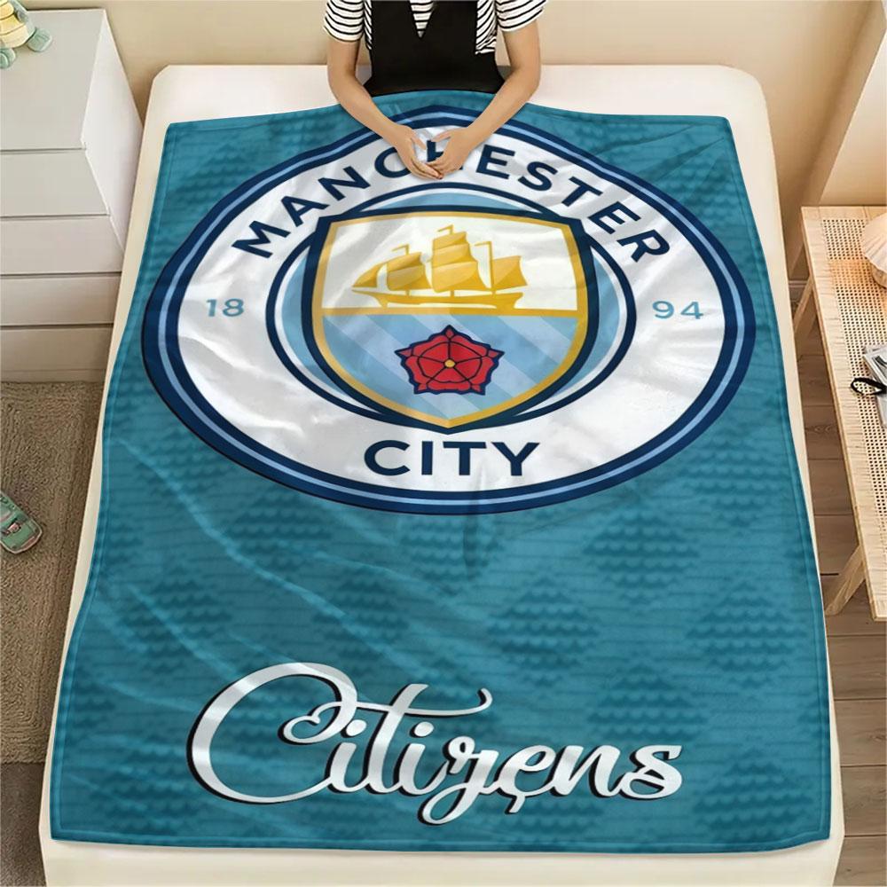 Couverture MCFC Chaleureuse, Haute qualité Confortable pour Toutes les Saisons, Décoration d'Intérieur, Chaleur et Confort