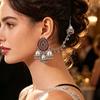 Vintage Indian Tassel Earrings with European and American Fashion Rhinestones