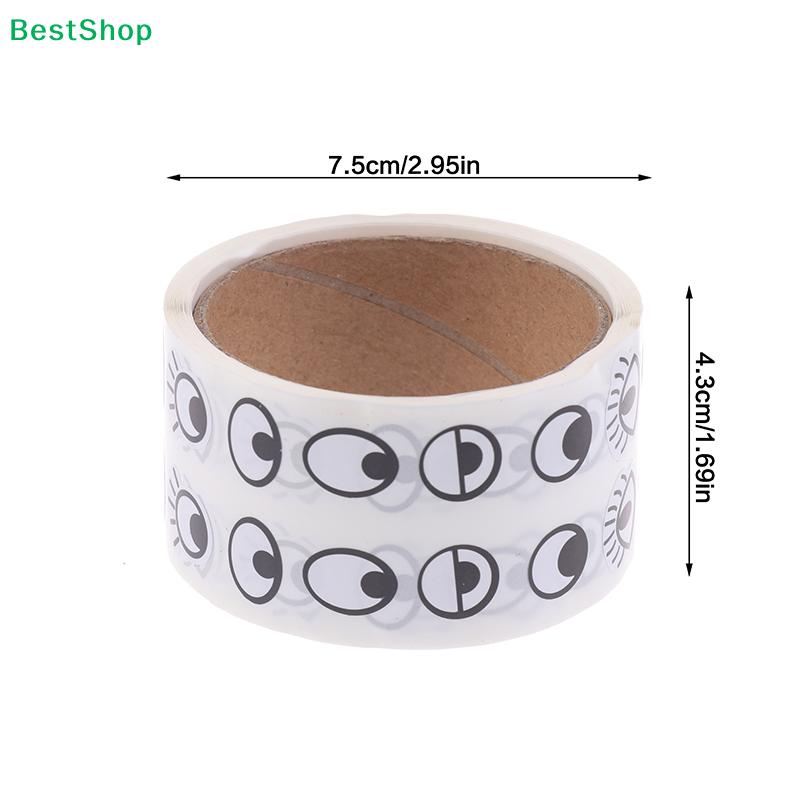 1000 Stück/Rolle Selbstklebende Augenaufkleber Mini Augenform DIY Aufkleber Schwarz Weiß Designs Halloween Party Kinderspielzeug Aufkleber