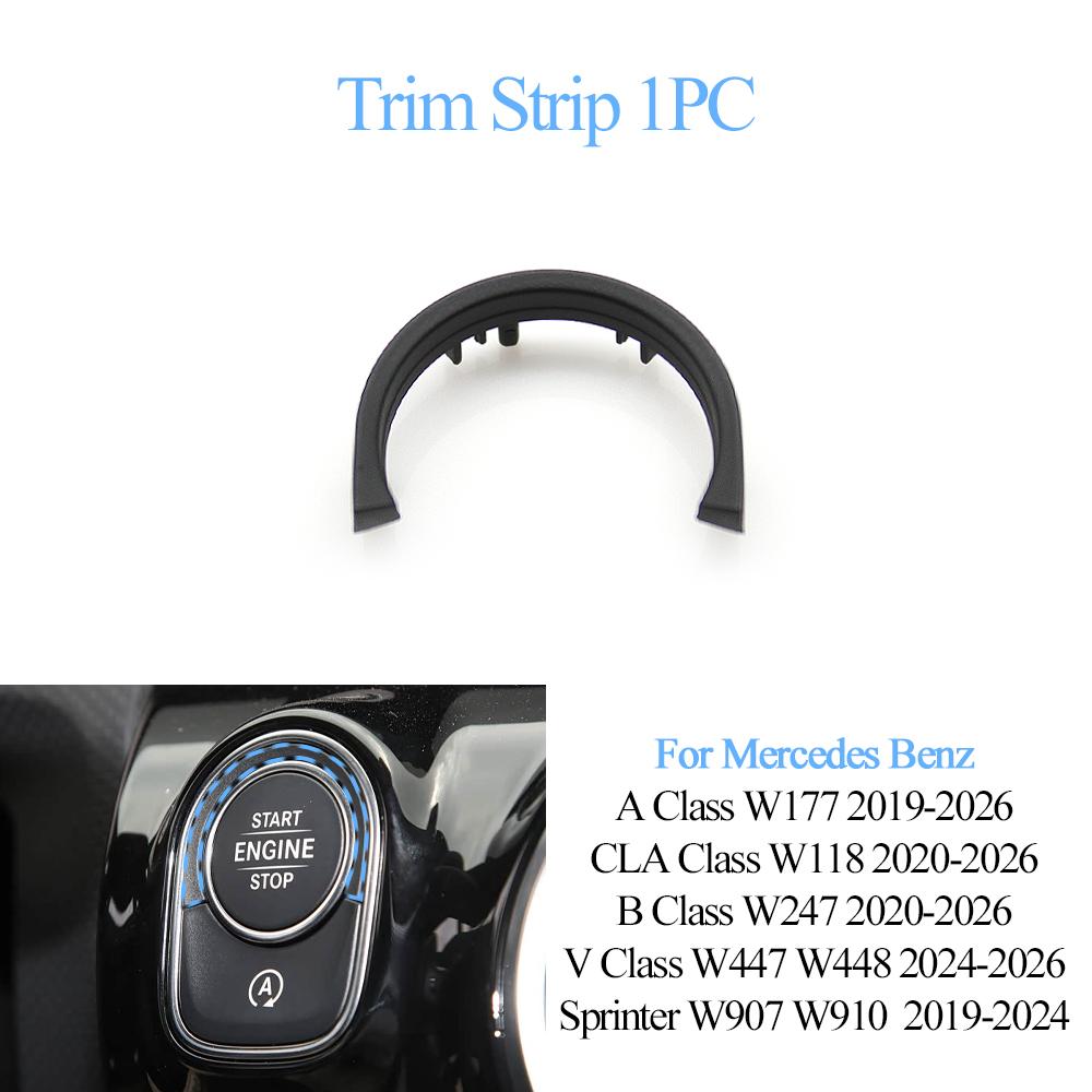 Car Engine Start Stop Push Switch Button Cover Trim Strip For Benz W177 W247 W118 W447 W448 W907 W910 2019-2026 1779051001