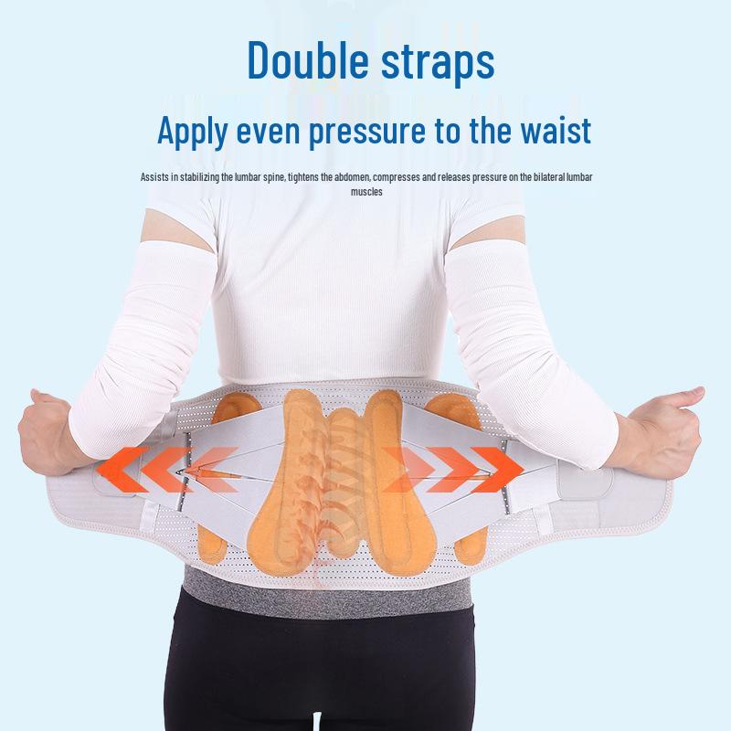 Breathable Waist Belt with Steel Plate for Lower Back Pain Relief and Abdomen Shaping Lumbar Support