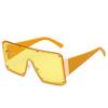 NWOGLSS 58287 Colorful Metal Square Oversized Fashion Conjoined Sunglasses