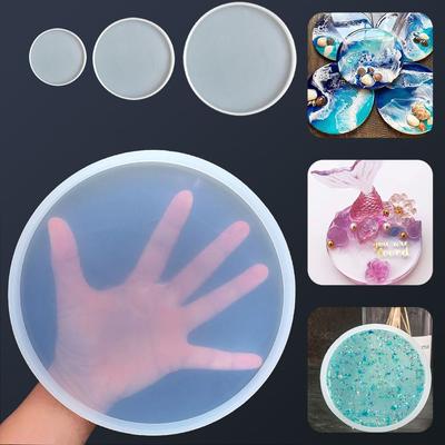 Fluid Arts Anhänger Achat Tasse Mad Schmuckherstellung Form Epoxidharz Gussformen Runde Untersetzer Form