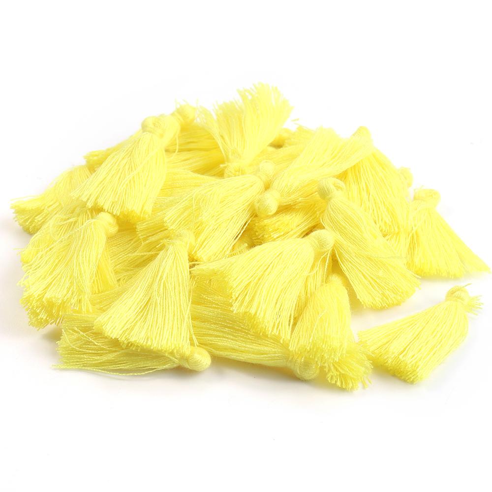 50pcs/lot 30mm Mini Cotton Tassels Colorful Tassel Charms For Jewelry Making DIY Earring Keychain Crafts Decoration Accessories