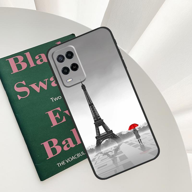 Paris Eiffel Tower For OPPO A54 A74 A94 A17 A57 A15 A16 A76 A96 A18 A38 A58 A78 A98 A40 A60 A80 A5 A6 Pro Case
