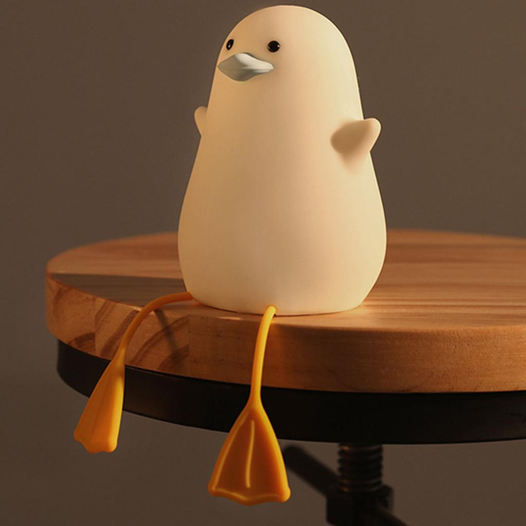 LED Nachtlicht Niedlich Exquisit Touch-Steuerung USB-Aufladung Nachtlicht mit Handyhalterung Enten-Nachtlampe