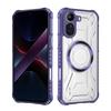 KEYSION Transparent Magnetic Case for Redmi A7 Pro 4G Soft Silicone+PC Heavy Duty Shockproof Phone Cover for Xiaomi POCO C81 Pro