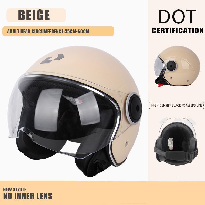 Certified Protective Helmet Safety Helmet Motorcycle Open Face Helmet Retro 3/4 Helmet Cruise Casco Casque Moto Men Women