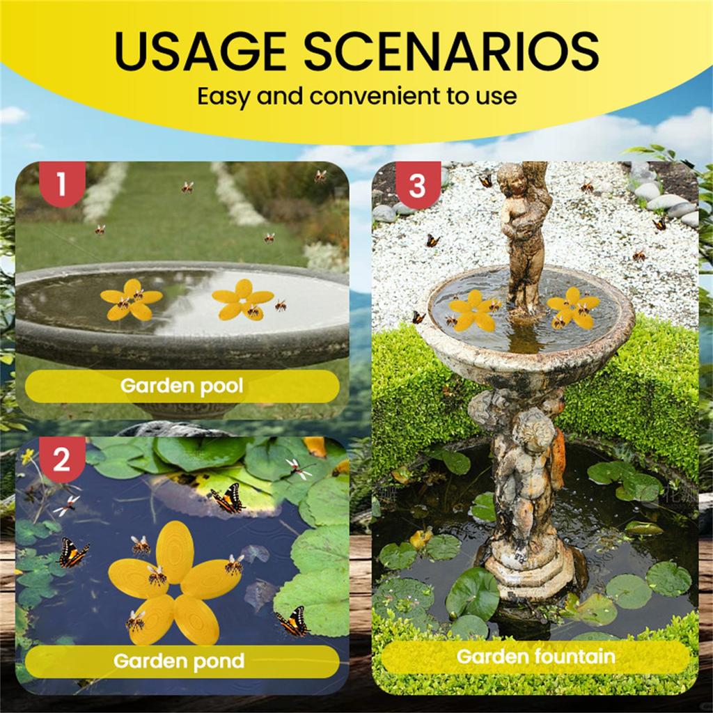 Bee Drinking Floating Flower Garden Bee Insect Drinker Plastic