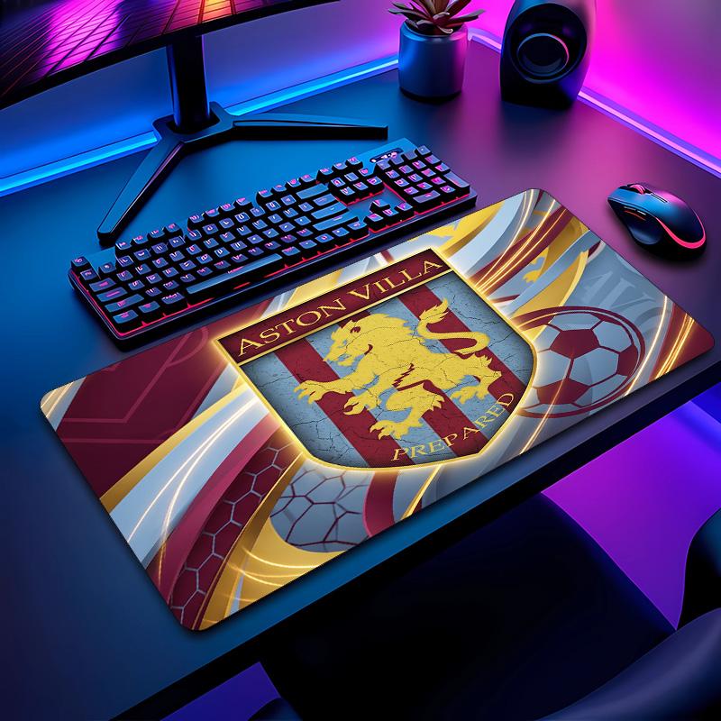 Tappetino per Mouse Stampa Calcio Aston Villa Non?Tappetino Antiscivolo in Gomma per Scrivania Impermeabile Mousepad da Gioco per Laptop Ufficio Desktop