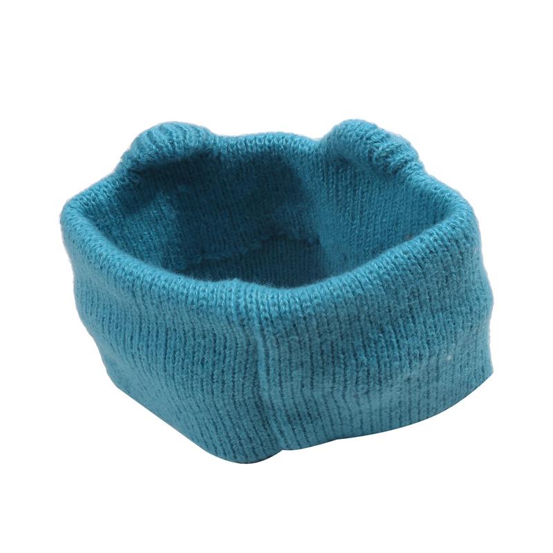 Cute Cat Ears Warm Knitted Headband Female Retro Face Wash Elastic Hair Bands Solid Color Simple Wide-brimmed Head Wrap