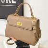 2025 New Popular Fashion Kelly Bag Women's High Sense Niche Messenger Bag Temperament Versatile Portable Small Bag