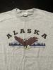 Vintage Alaska The Last Frontier Örn T-shirt, Grå, Storlek: Stor