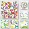 Cartoon Paradise Printed Cushion Cover Home Bedroom Sofa Peach Skin Pillow Cover Side Sleeping