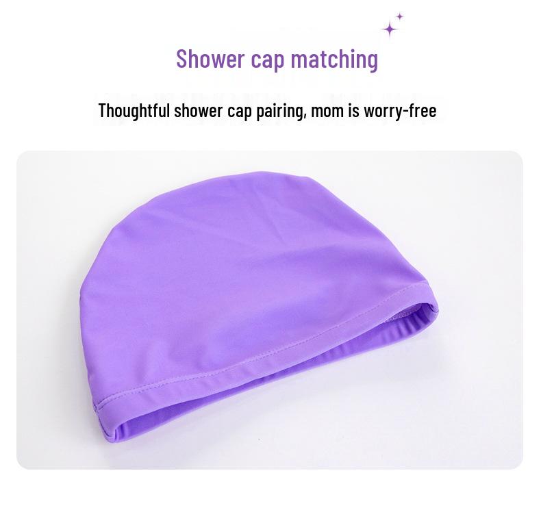 Kids' One-Piece Swimsuit with Swim Cap - Sun Protection for Beach & Hot Springs