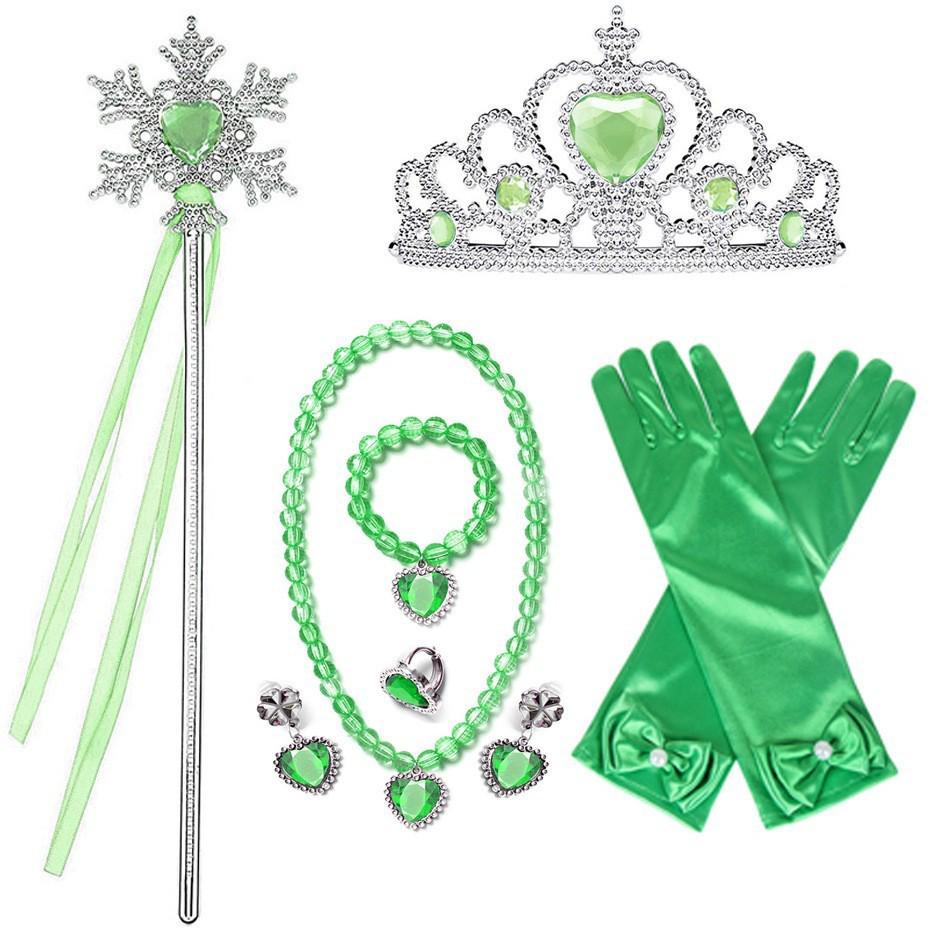 Tiana & Tinkerbell Green Cosplay Jewelry Set