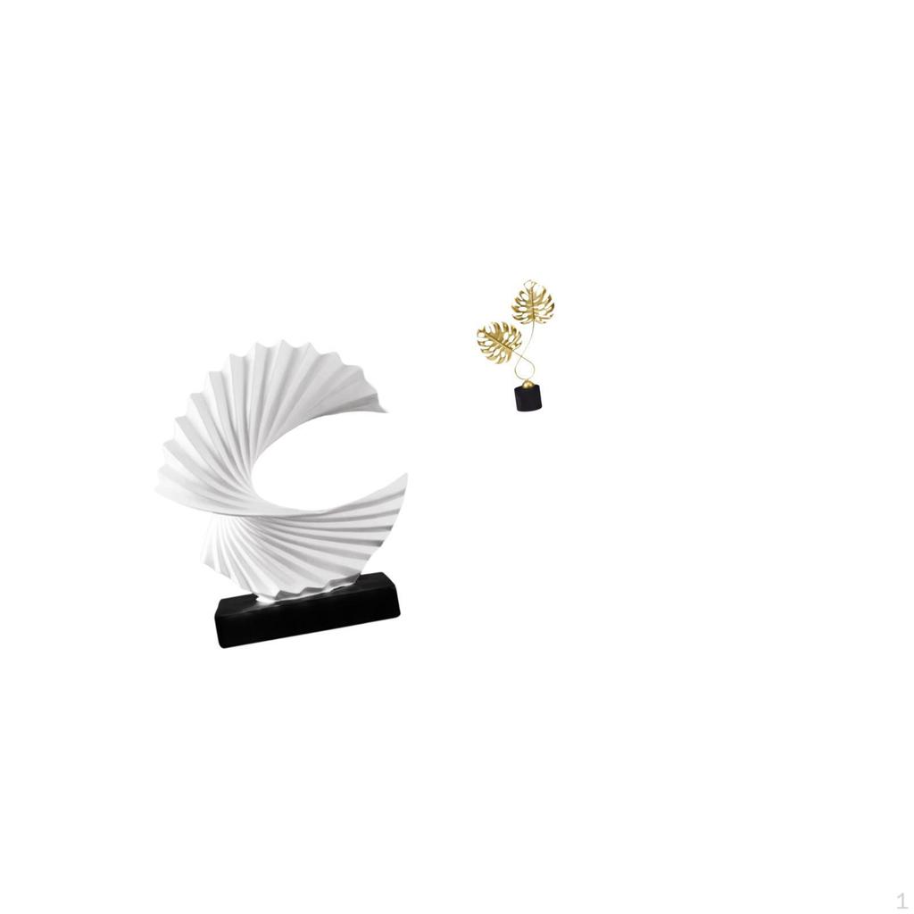 Wave Statue Desktop Ornament Abstract Resin Iron Sculpture Artwork Gift Collectible Figurine for