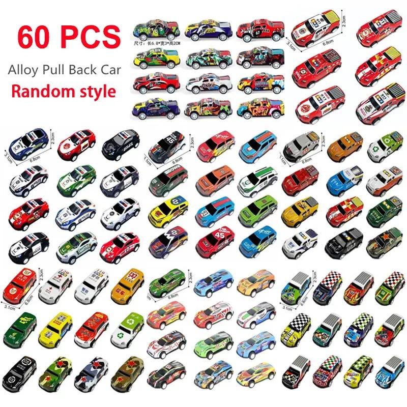 50/60pcs Mini Alloy Car Model Set with Storage Box Die Cast Car Toy Sliding Racing Model Inertial Car Storage Box Set Child