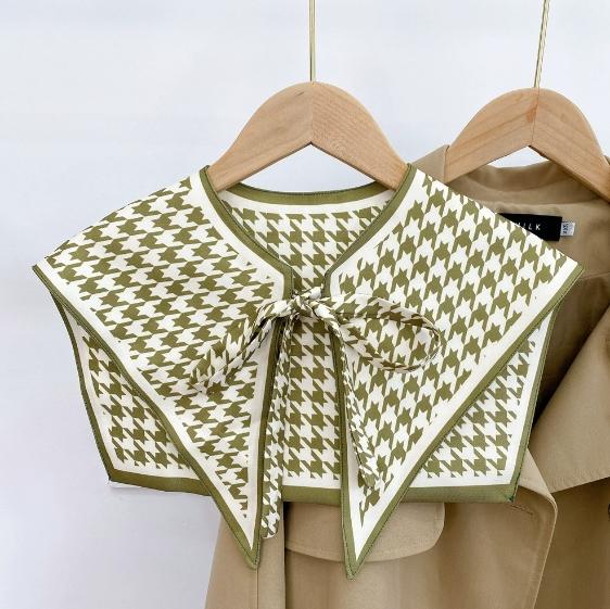 New Design Floral Shawl Fake Collar Women Detachable Collars Big Lapel False Collar Shoulder Wrap Scarf Clothing Accessories