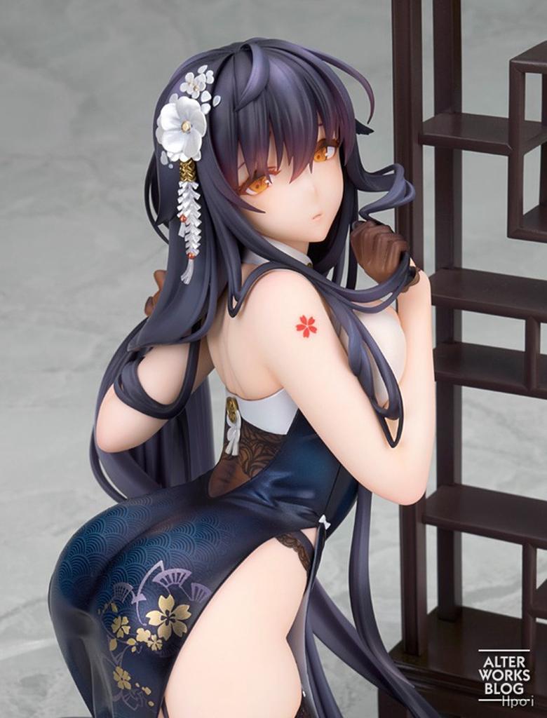 16CM Anime Game Azur Lane IJN Azuma Kneeling Cheongsam Dress Up Figure Plaything Gift Collection Action Figure PVC Boxed