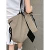 Casual Retro Large-capacity Canvas Bag Women's 2025 New Simple Tote Bag Shoulder Portable Commuter Bag
